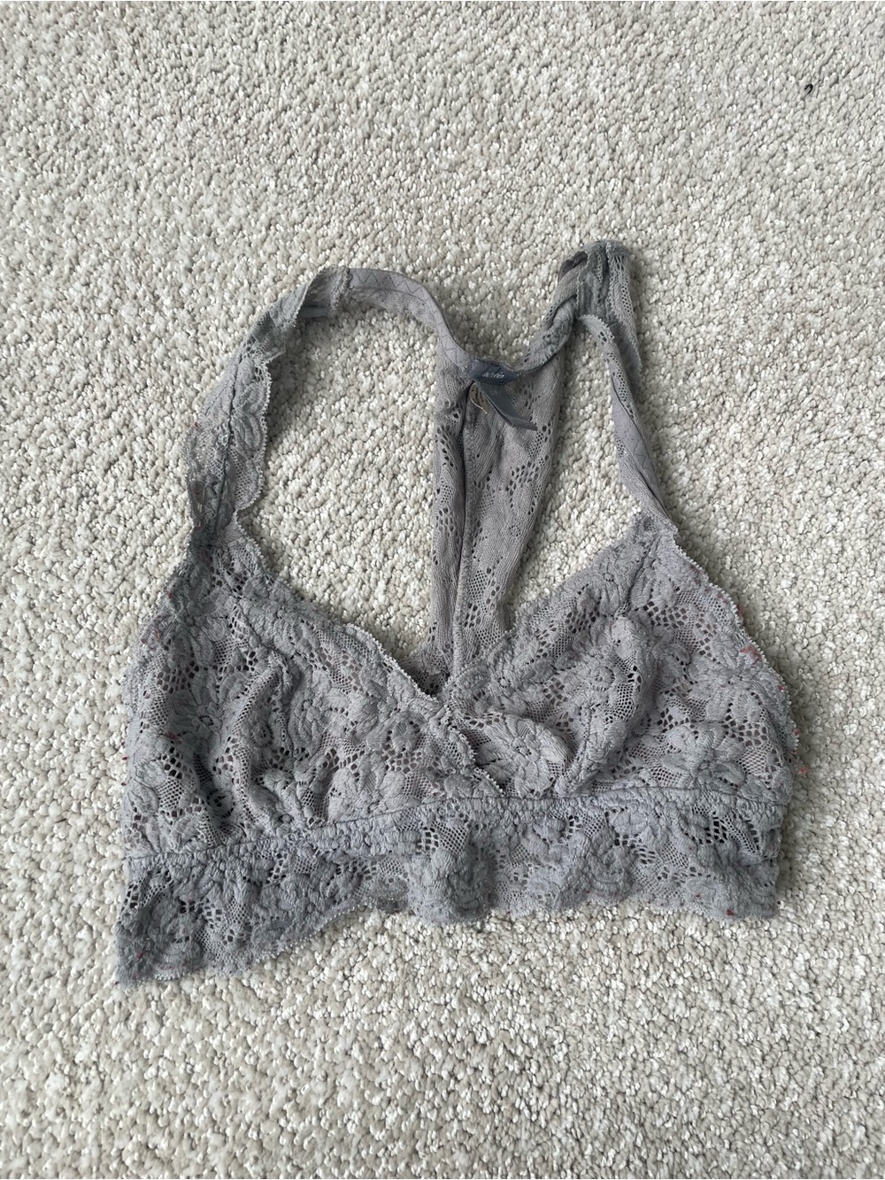 Aerie Lace Gray Bralette - Racerback